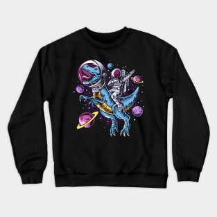 Astronaut With T-Rex Crewneck Sweatshirt